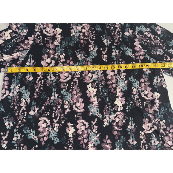 J.Jill Pure Jill Womens XL Top Floral Classic Basic Fall Dainty Feminine Cotton - Picture 5 of 7